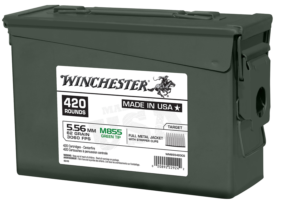 Winchester Ammo Usa, Win Wm855420cs 5.56 Grntp 62 Fmj Lc  **can** 420/2