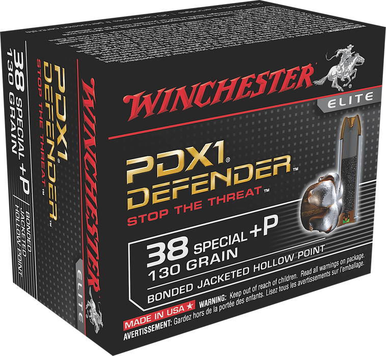 Winchester Ammo Pdx1 Defender, Win S38pdb    38sp+p  130 Pdx        20/10