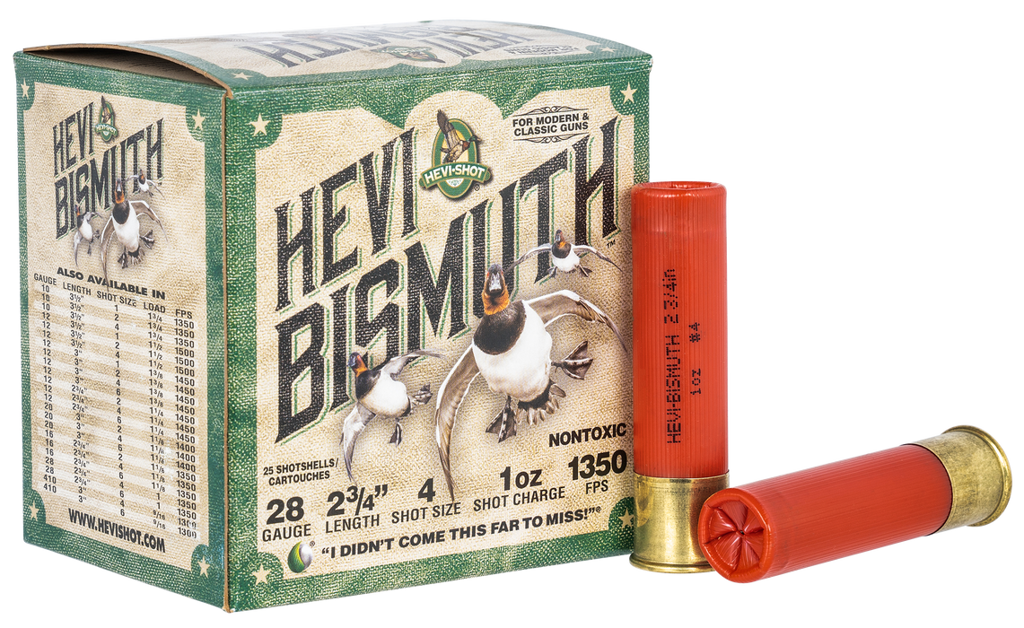 Hevishot Hevi-bismuth, Hevi Hs18704 Bismuth Wf   28 2.75  4  1oz   25/10