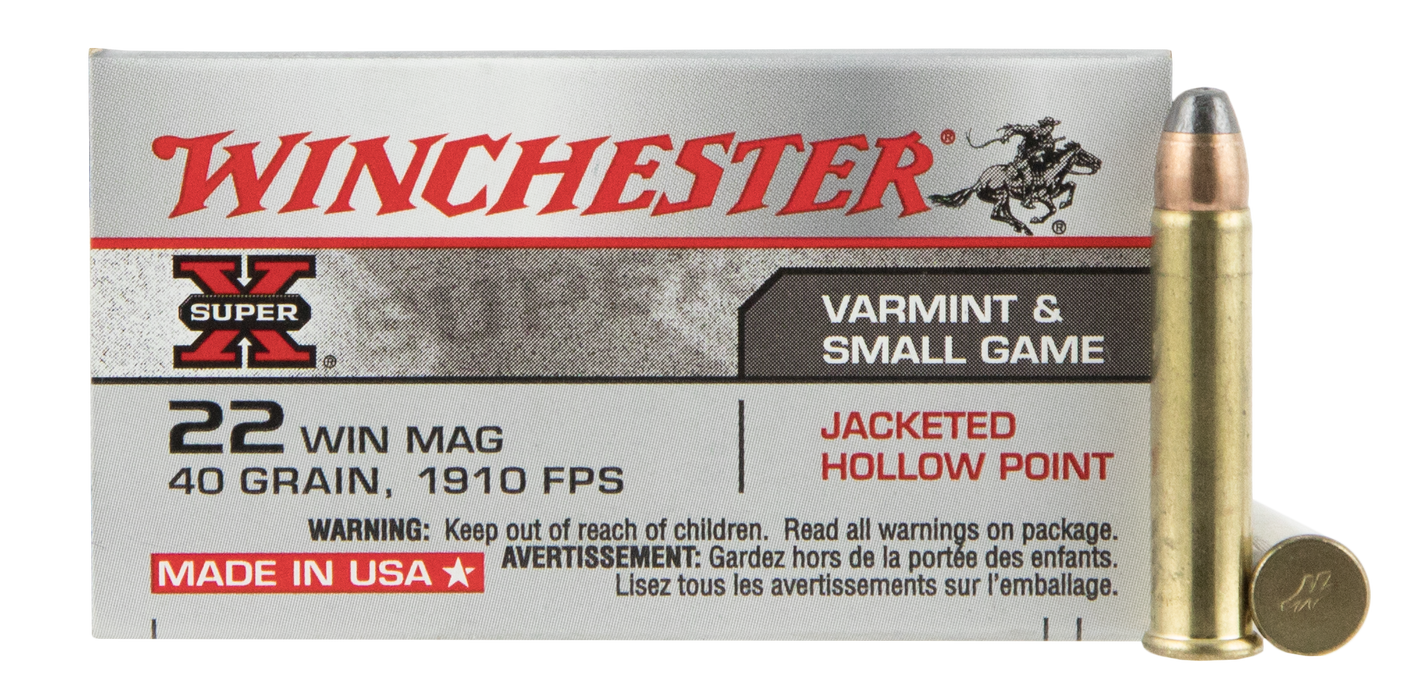 Winchester Ammo Super X, Win X22mh     22 Win Mag 40 Jhp      50/40