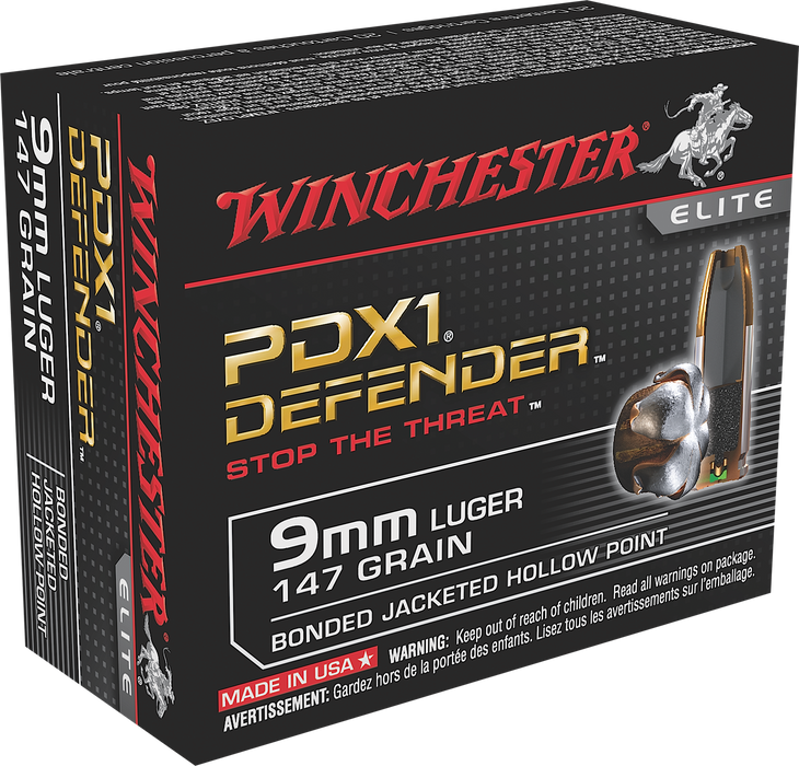 Winchester Ammo Pdx1 Defender, Win S9mmpdb1  9mm     147 Pdx        20/10