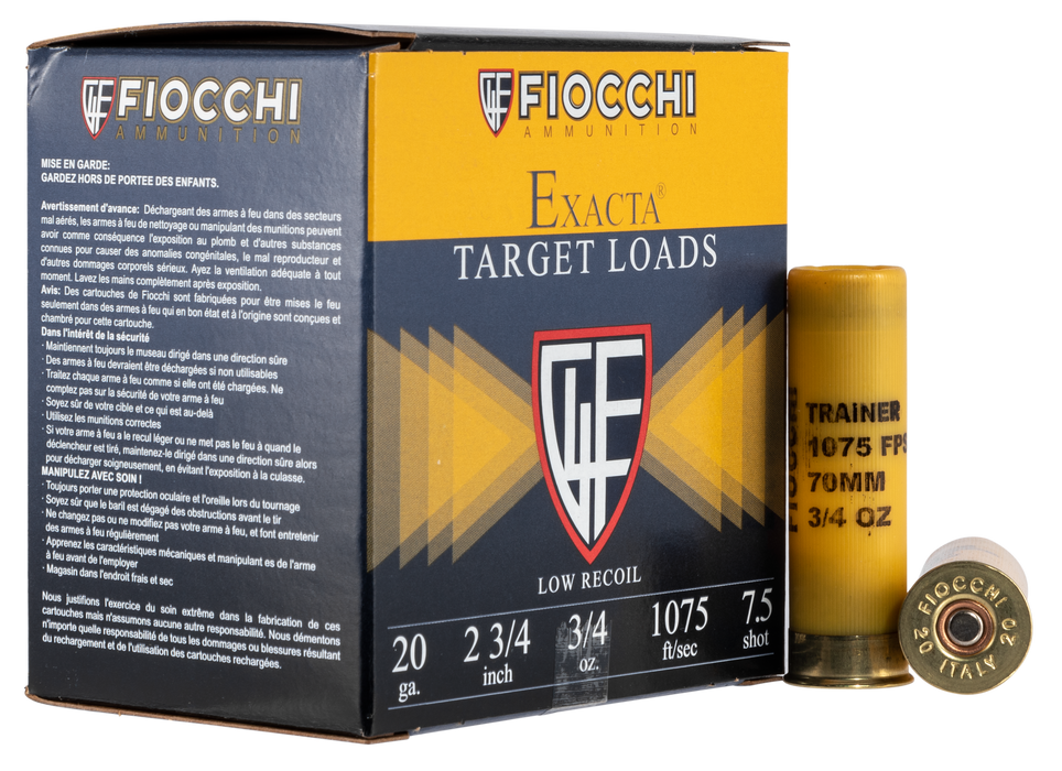 Fiocchi Exacta Target, Fio 20lite75  Lr Trnr       3/4       25/10