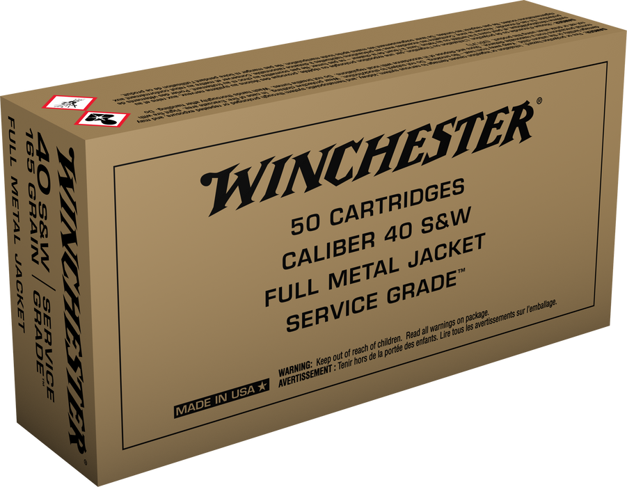 Winchester Ammo Service Grade, Win Sg40w     40s        165 Fmj     50/10  Srvgrd