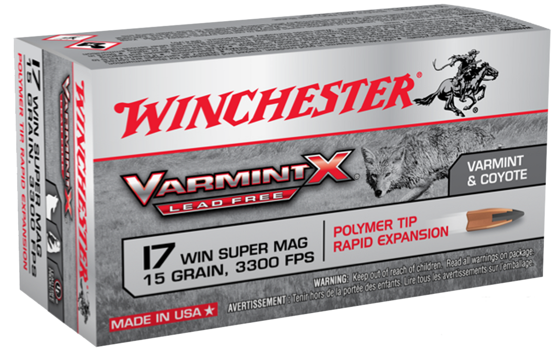 Winchester Ammo Varmint X, Win X17w15plf  17win Supmag 15pt     50/10