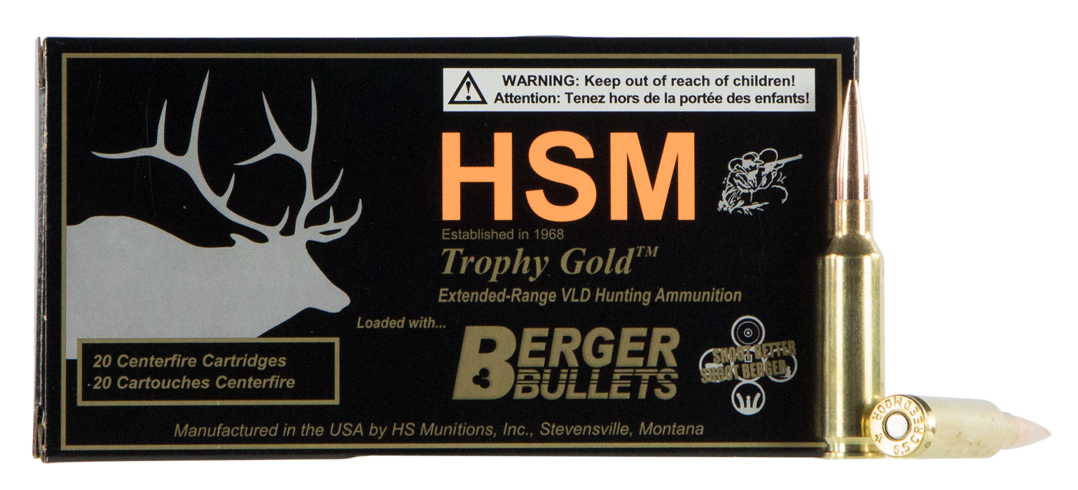 Hsm Trophy Gold, Hsm 65creedmoor130vld    130 Vld Gold        20/25
