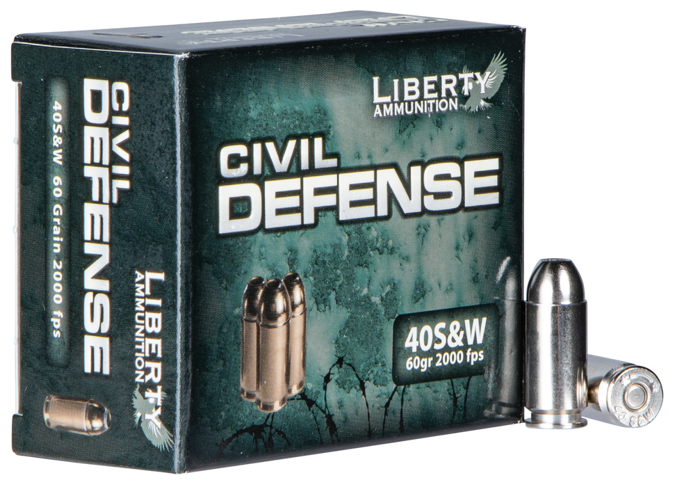 Liberty Ammunition Civil Defense, Liberty La-cd-40-012   40s  60gr 20/50