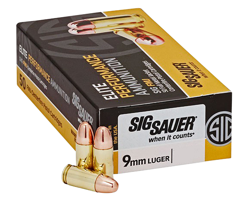 Sig Sauer Elite Ball, Sig E9mmb2-50     9mm     124 Fmj Elite 50/20