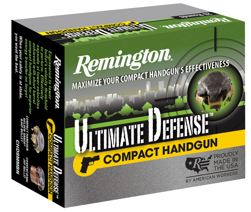 Remington Ammunition Ultimate Defense, Rem 28966 Chd40swbn Cmpt 40s       180bjhp  20/25