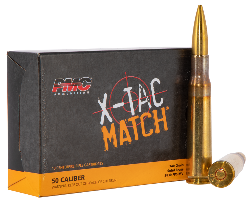 Pmc Match, Pmc 50xm     50 Bmg 740 Solid Brass          10/20