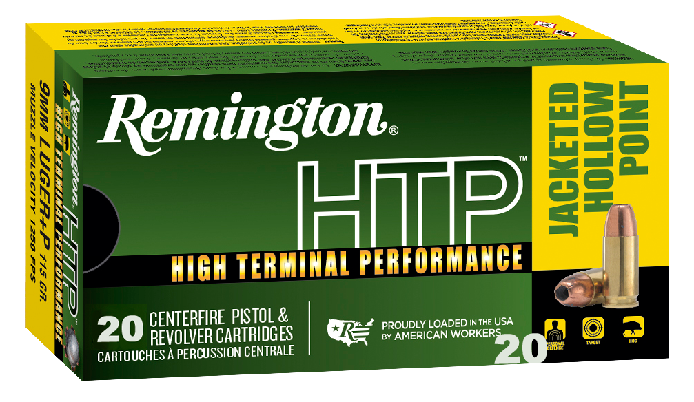 Remington Ammunition Htp, Rem 28293 Rtp9mm6a   Htp 9mm+p     115jhp   20/25