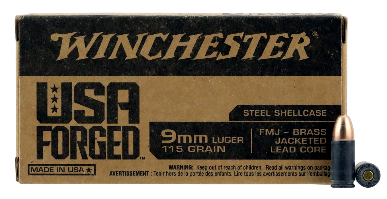 Winchester Ammo Usa Forged, Win Win9sv    9mm Usa    115 Fmj     50/10 Stl