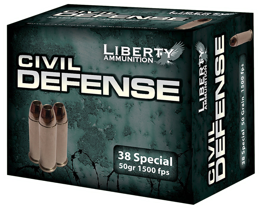 Liberty Ammunition Civil Defense, Liberty La-cd-38-025   38sp 50gr 20/10