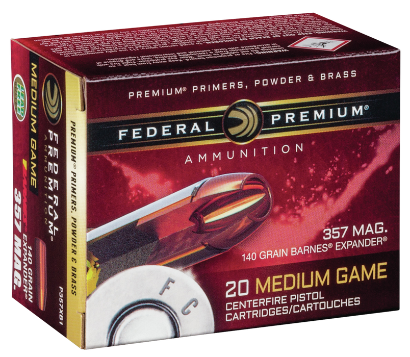 Federal Premium, Fed P357xb1      357       140 Brx         20/10