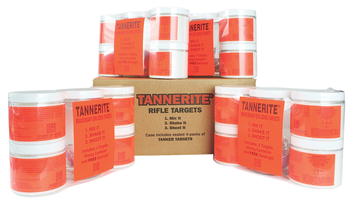 Tannerite Exploding Target, Tan 1 Br               1lb   16 Targets  4 Cs