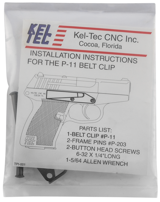 Kel-tec Belt Clip, Kel P11380b      P11 Belt Clip