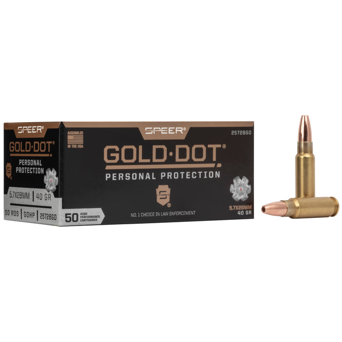 Speer Ammo Gold Dot, Speer 25728gd Gold Dot 5.7x28m 40 Hp        50/10