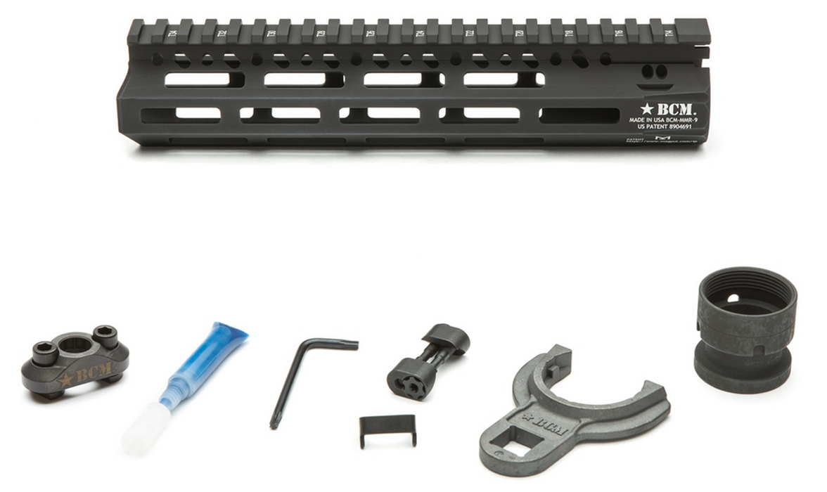 Bravo Bcmgunfighter, Bcm Mcmr-9-556-blk   Mcmr Alum Rail Mlok  9in