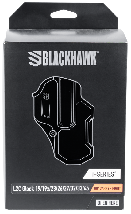 Blackhawk T-series, Bhwk 410701bkr T-series L2c Glock 19 Black Rh