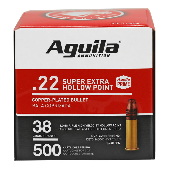 Aguila Super Extra, Aguila 1b221118 22 Lr Hv Hp 38 Gr          500/4