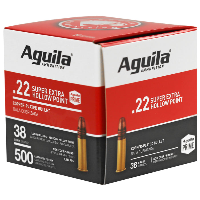 Aguila Super Extra, Aguila 1b221118 22 Lr Hv Hp 38 Gr          500/4