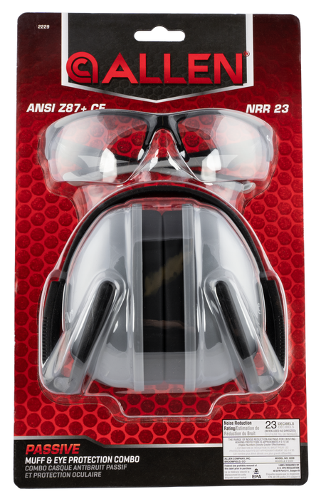 Allen Passive Muff & Eye Protection, Allen 2229  Passive  Muff Eye Protection Combo