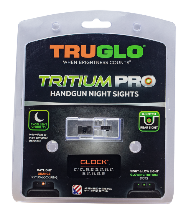 Truglo Tritium Pro, Tru Tg-231g1c    Trit Pro Glock Low   Set Org