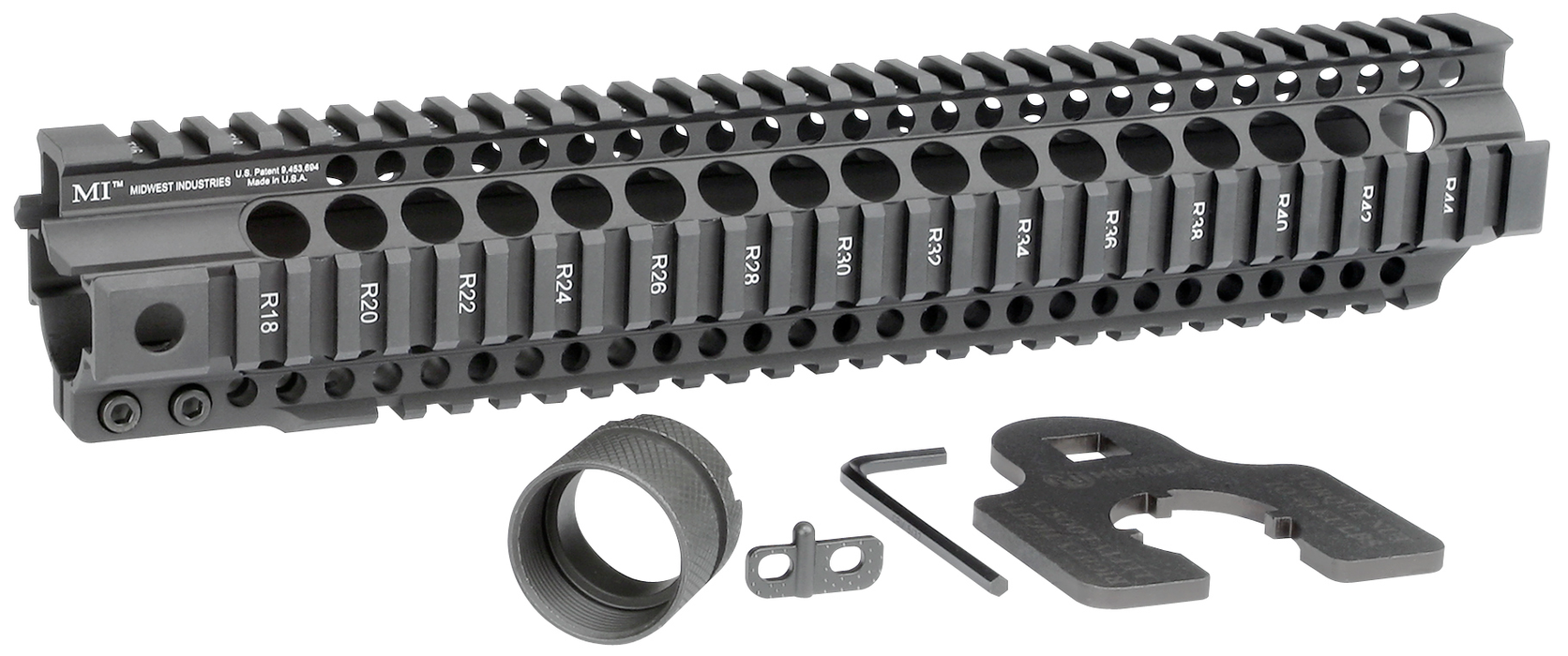 Midwest Industries Inc T-series, Midwest Mi-crt12.625    Quad Rail   Handguard 12.6