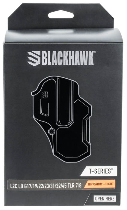 Blackhawk T-series, Bhwk 410200bkr T-series L2c Glock 17 Black Rh