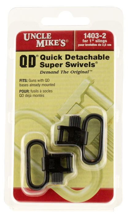 Uncle Mikes Super Swivel, Unc 1403-3 Sling Swivels Qd Ss Bl 1.25