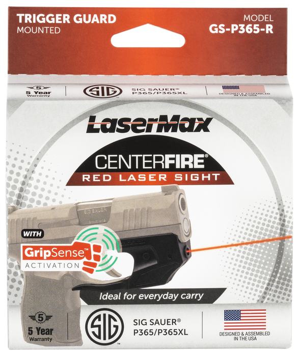 Lasermax Centerfire, Lasm Gs-p365-r    G/s Sig P365 Xl/p365 Sas Red