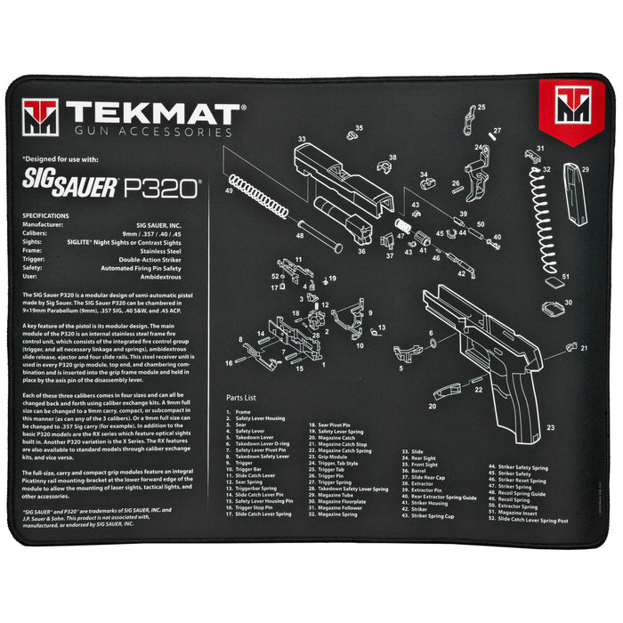 Beck Tek, Llc (tekmat) Ultra Premium Cleaning Mat, Tekmat R20sigp320 Ultra20 Sig P320 Cleaning Mat