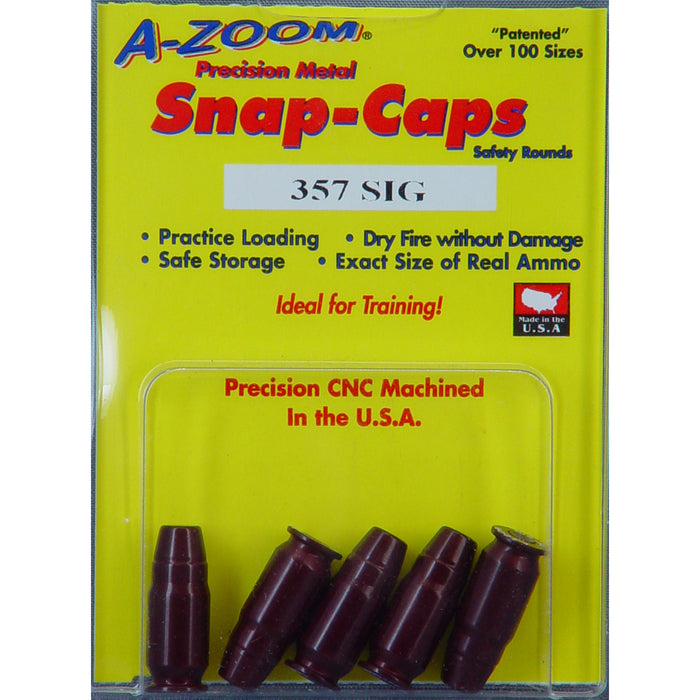 A-zoom Pistol Snap Caps, Azoom 15159      Snap Caps 357 Sig             5pk
