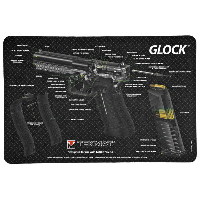 Beck Tek, Llc (tekmat) Original Cleaning Mat, Tekmat R17glockca Glock Cut Away Cleaning Mat