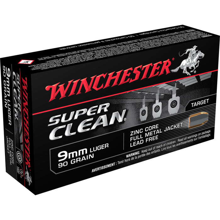 Winchester Ammo Super Clean, Win W9mmlf    9mm      90 Fmj Nt     50/10