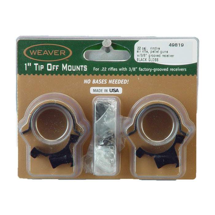 Weaver Mounts Scope Ring Set, Weav 49819 Pro View Mnt 1in Tip-off