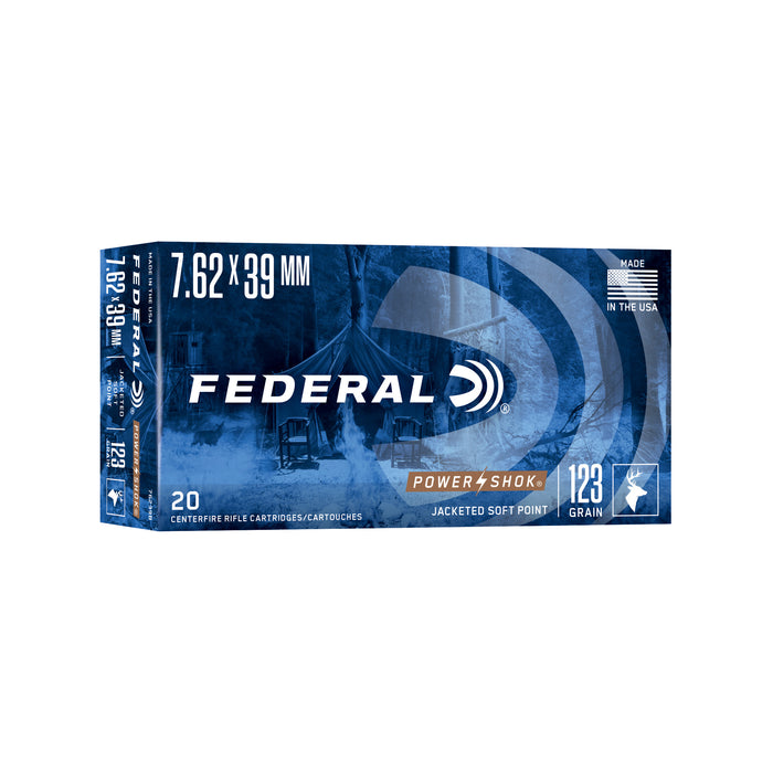 Federal Power-shok, Fed 76239b         7.62x39 123 Sp           20/10