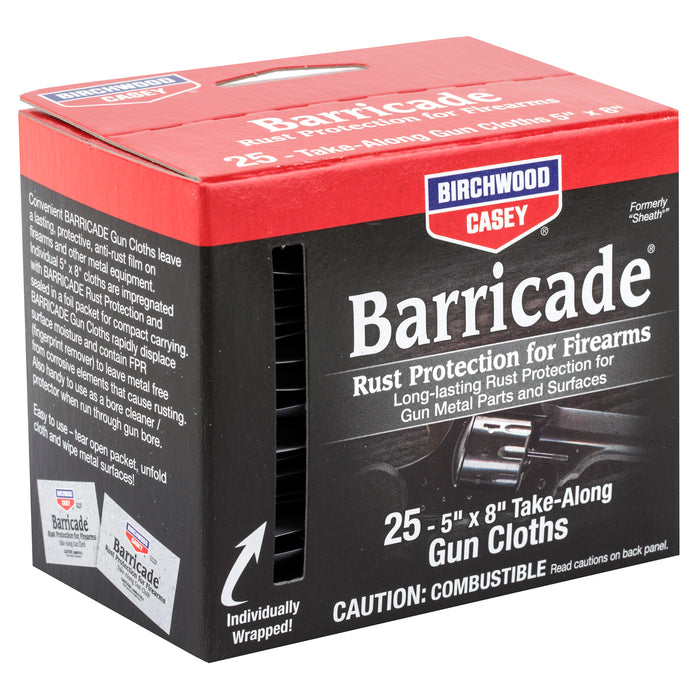 Birchwood Casey Barricade, Bir 33025 Bta25 Barricade Wipes       25pk