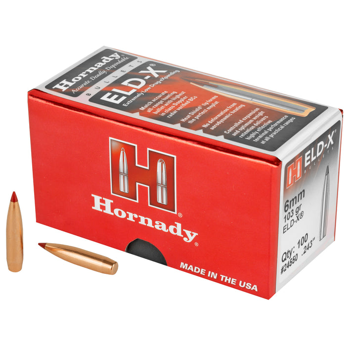 Hornady Eld-x, Horn 24550  Bull .243 103 Eld-x             100/25