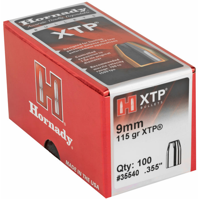 Hornady Xtp, Horn 35540  Bull 9mm  115 Hpxtp             100/25