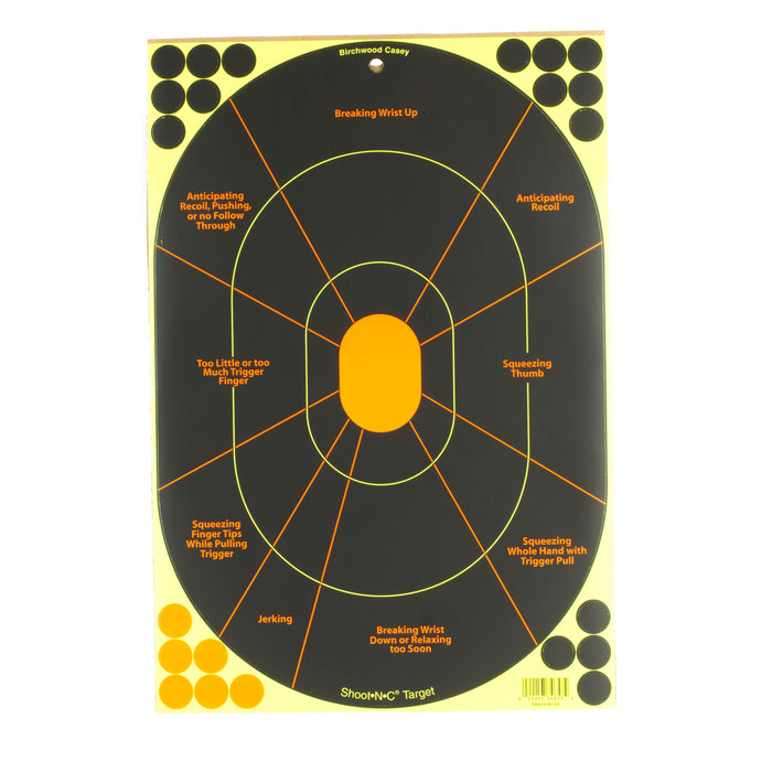 Birchwood Casey Shoot-n-c, Bir 34655 Shoot-n-c 12x18 Handgun Trainer      5pk