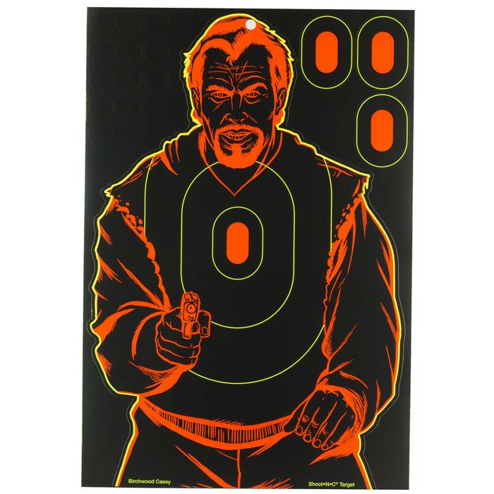 Birchwood Casey Shoot-n-c, Bir 34645 Shoot-n-c 12x18 Bad Guy              5pk