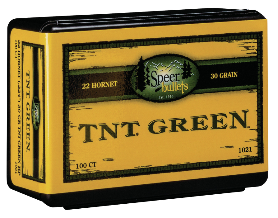 Speer Ammo Tnt Green, Speer 1021      Bull .224  30 Tntgrn          100