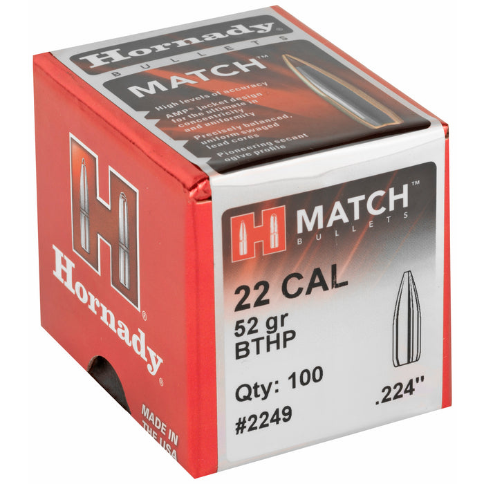 Hornady Match, Horn 2249   Bull .224  52 Bthp              100/40