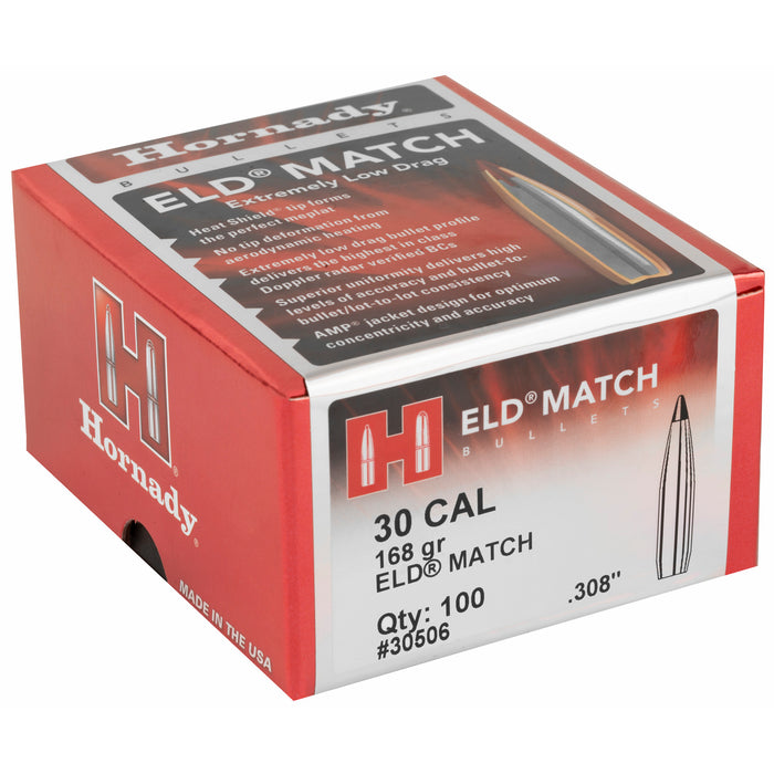 Hornady Eld Match, Horn 30506  Bull .308 168 Eld-m             100/15