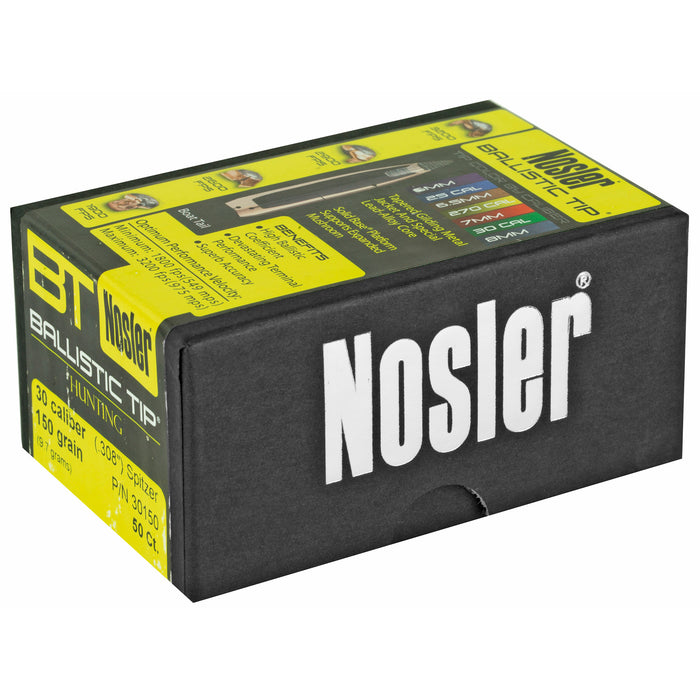 Nosler Ballistic Tip, Nos 30150 Blstc Hnt  30c 150 Sptzr  50