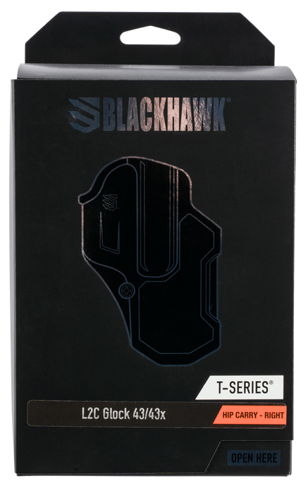 Blackhawk T-series, Bhwk 410776bkr T-series L2c Glock 43 Rh