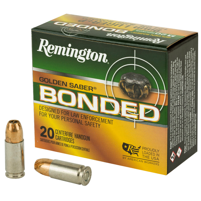 Remington Ammunition Golden Saber, Rem 29341 Gsb9mmdb  Gld Saber  9mm 124bjhp  20/25