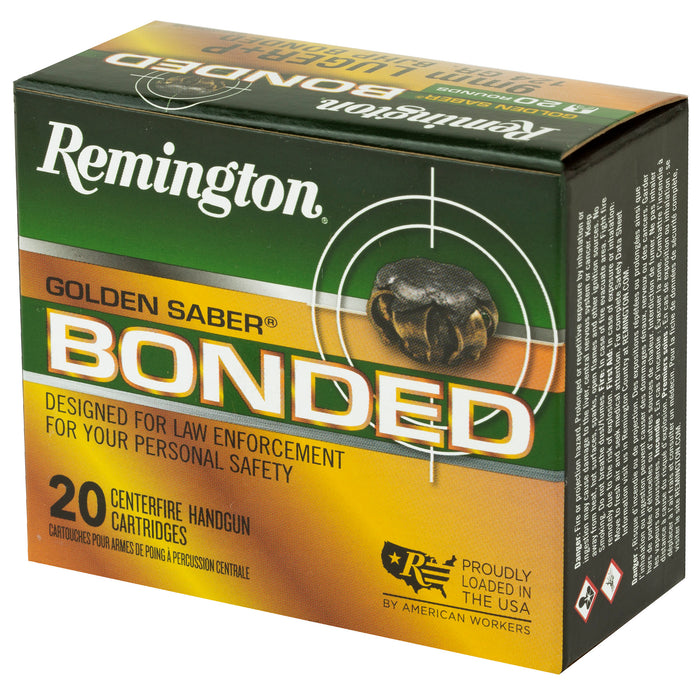 Remington Ammunition Golden Saber, Rem 29341 Gsb9mmdb  Gld Saber  9mm 124bjhp  20/25