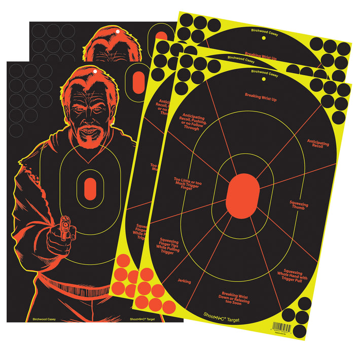 Birchwood Casey Shoot-n-c, Bir 34630 Shoot-n-c 12x18 3trainer/2badguy Targets