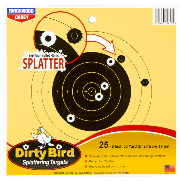 Birchwood Casey Dirty Bird, Bir 35815 Dirtybird 8"   50yd Small Bore      25pk